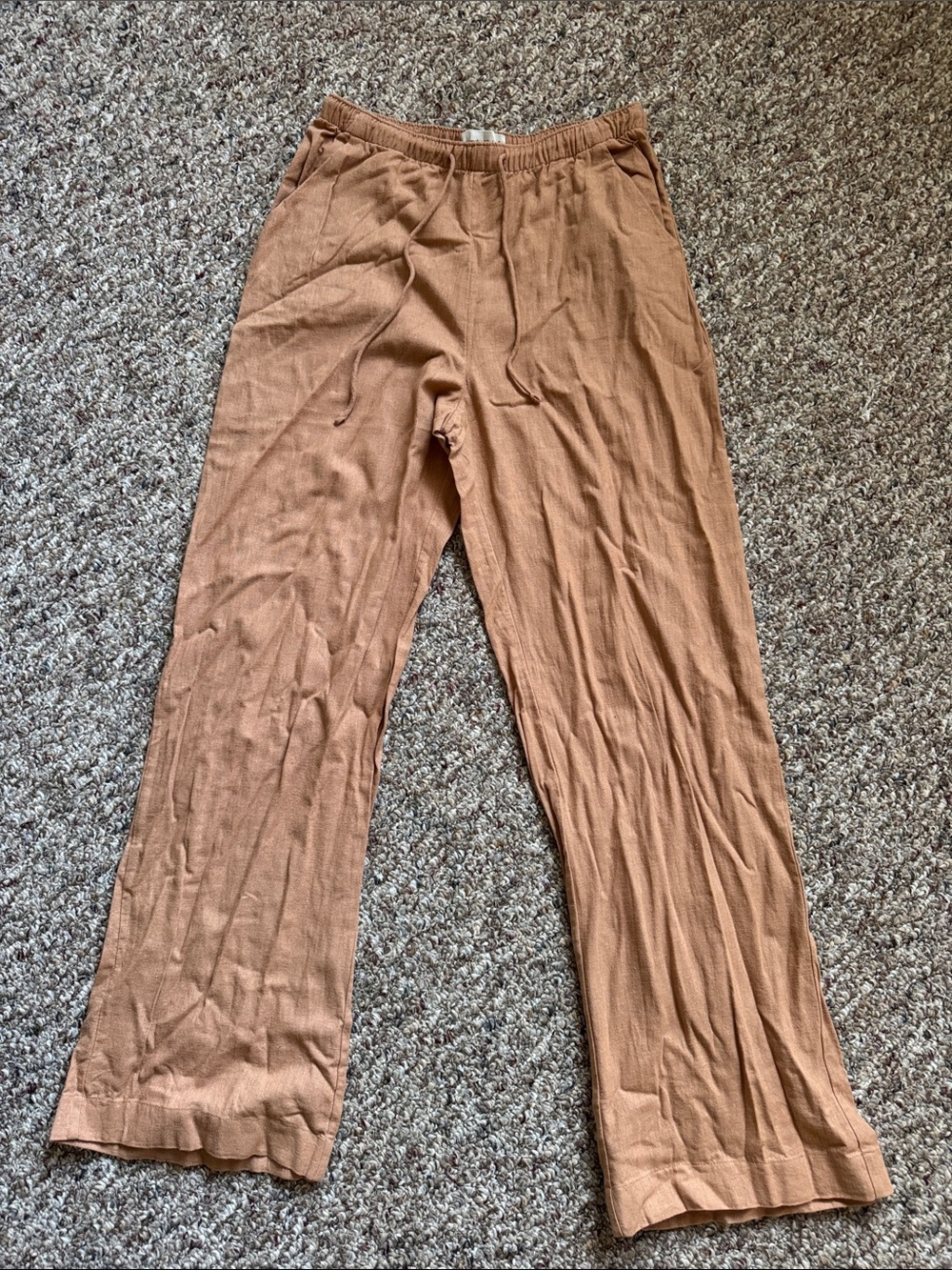 Abercrombie & Fitch Women's Wide-Leg Drawstring Trousers — Brown